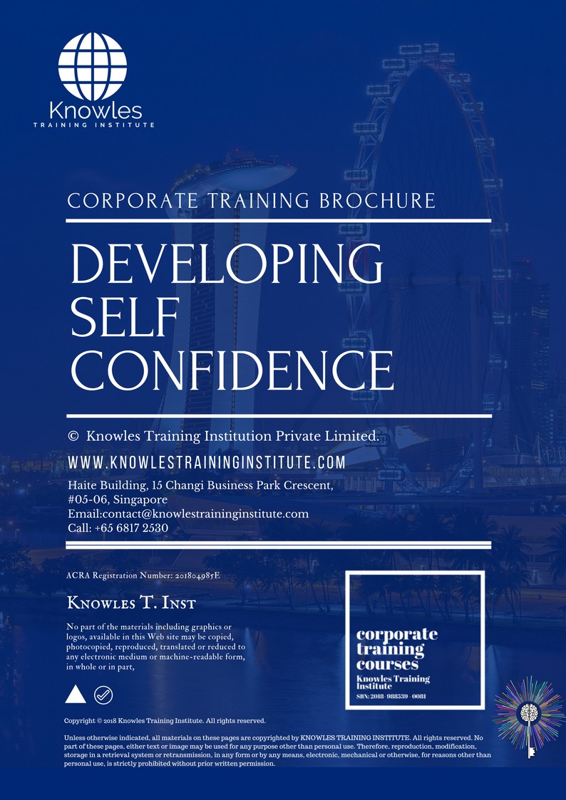 Course Brochure For Developing Self Confidence Course in Kenya