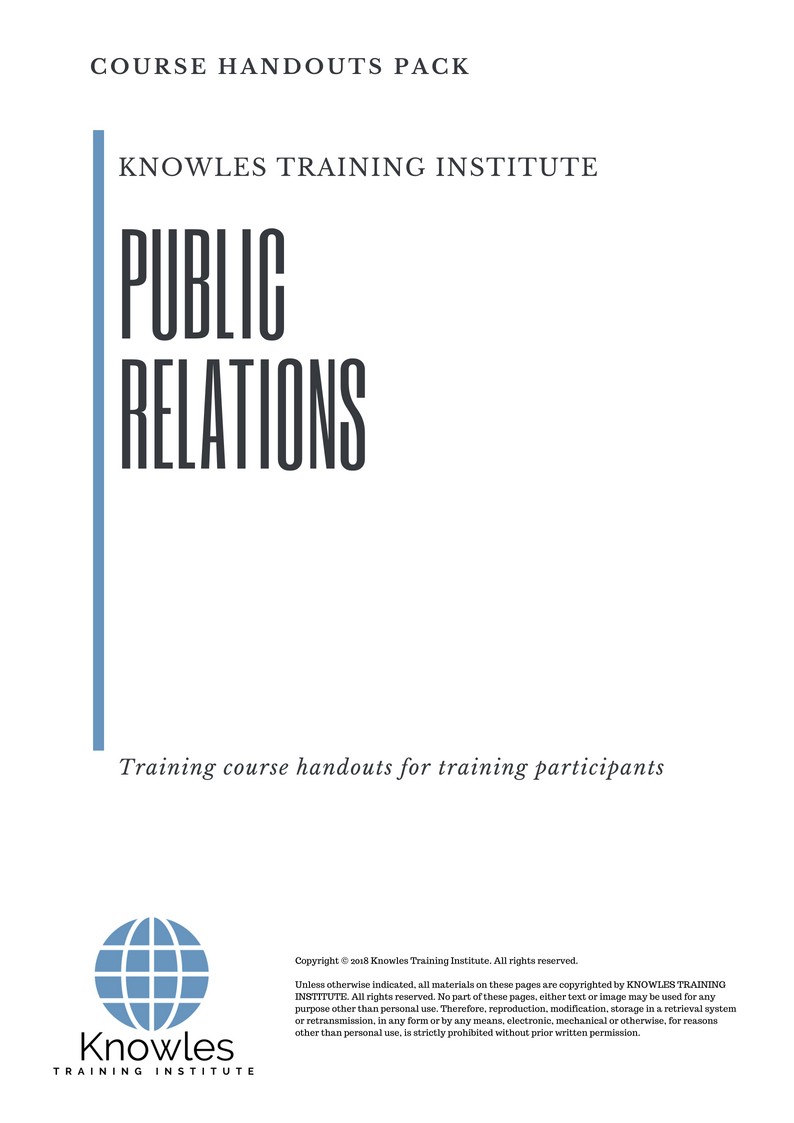 Course Handouts For Public Relations in China