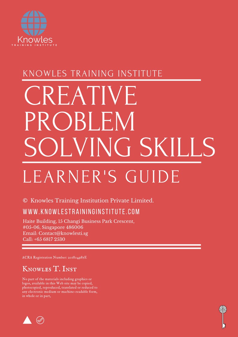 Creative Problem Solving Skills Training Course in Kenya Learner’s Guide
