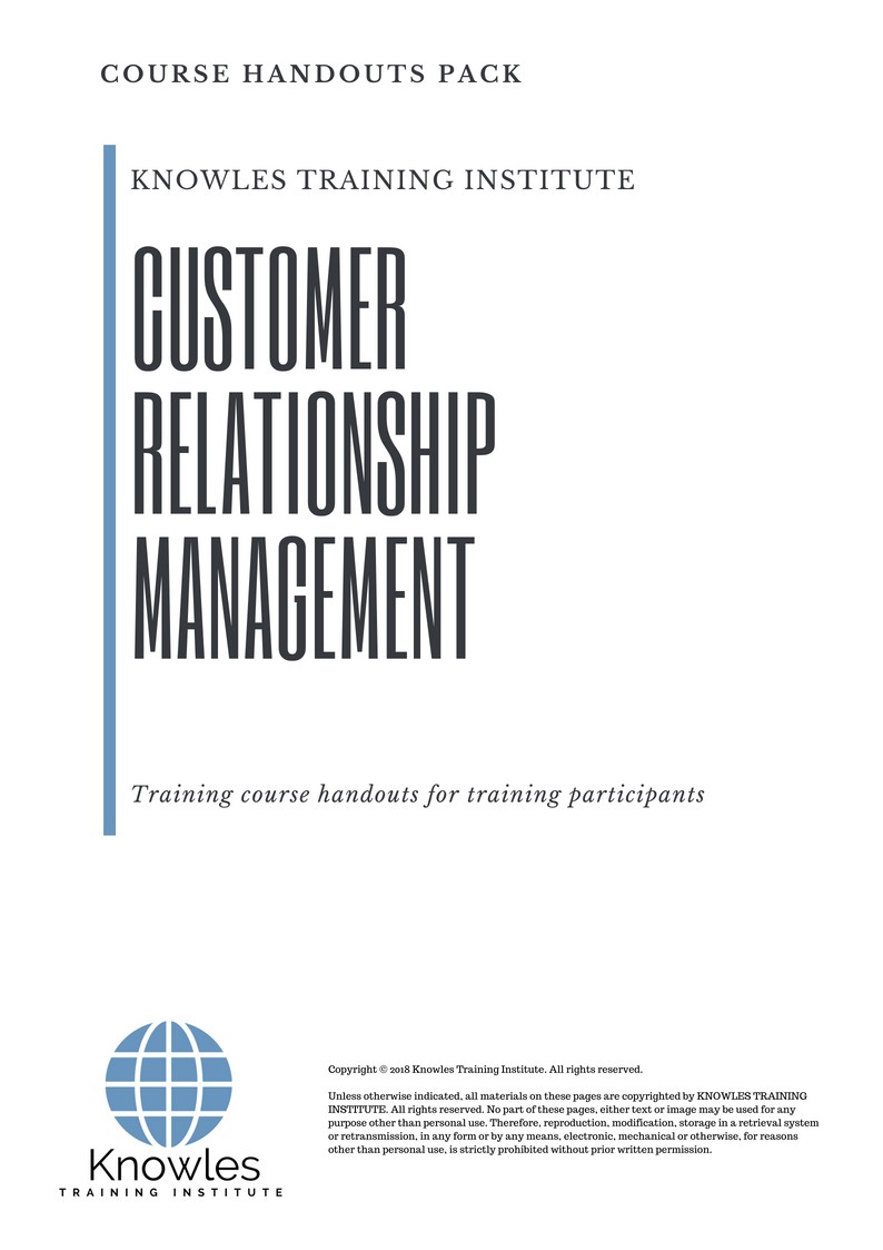 Customer Relationship Management Course in Kenya Handouts