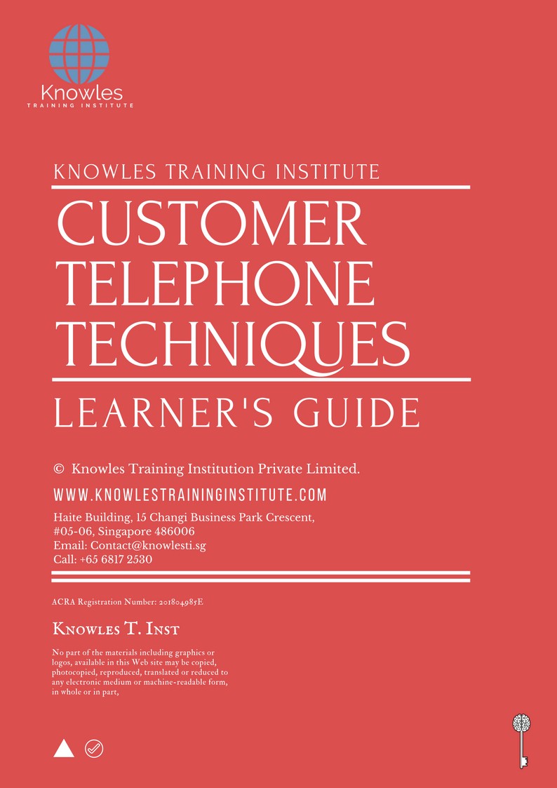 Customer Telephone Techniques Course in Kenya Learner’s Guide