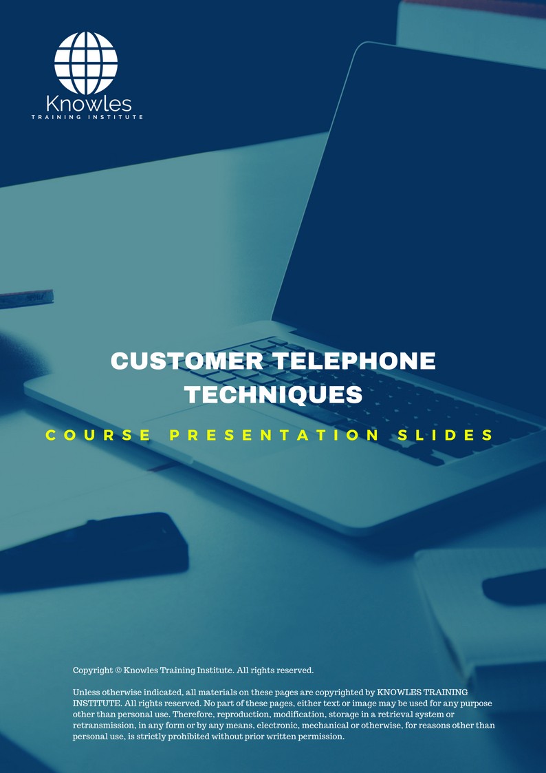 Customer Telephone Techniques in Kenya PPT Slides Used During Course
