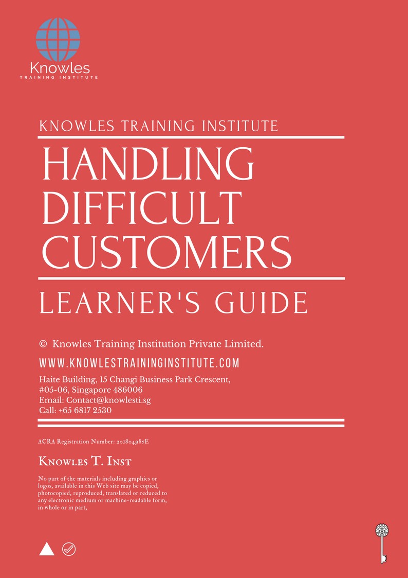 Handling Difficult Customers Course in Kenya Learner’s Guide