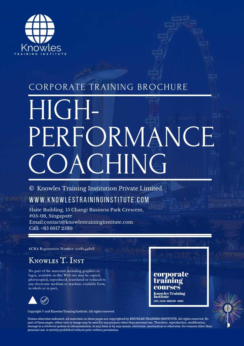 High-Performance Coaching Course in Kenya Brochure