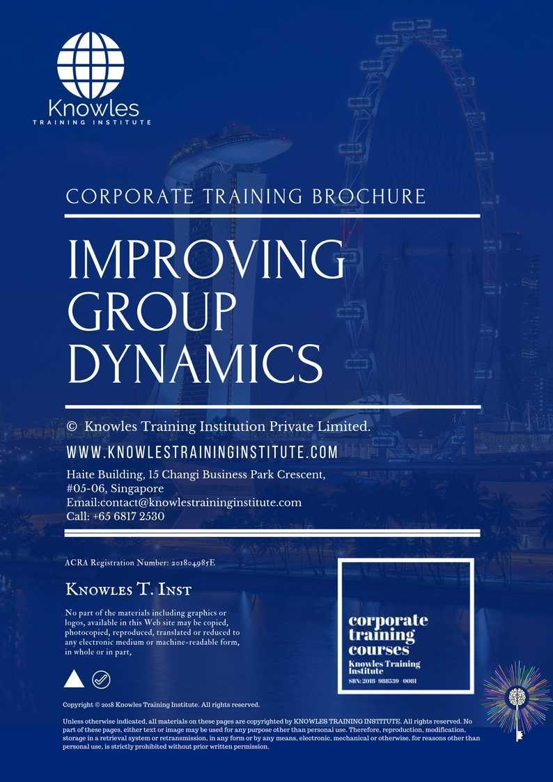 Improving Group Dynamics Training Course in Kenya Brochure