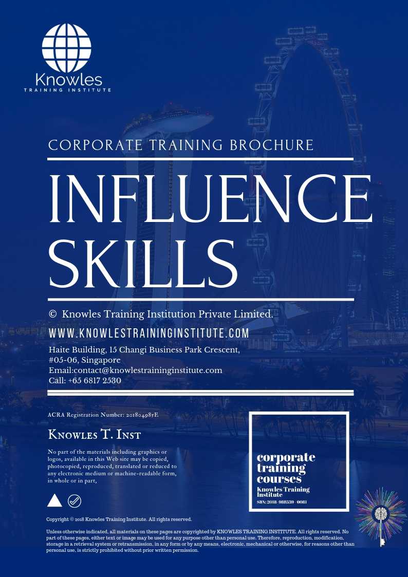 Influence Skills Course in Kenya Brochure