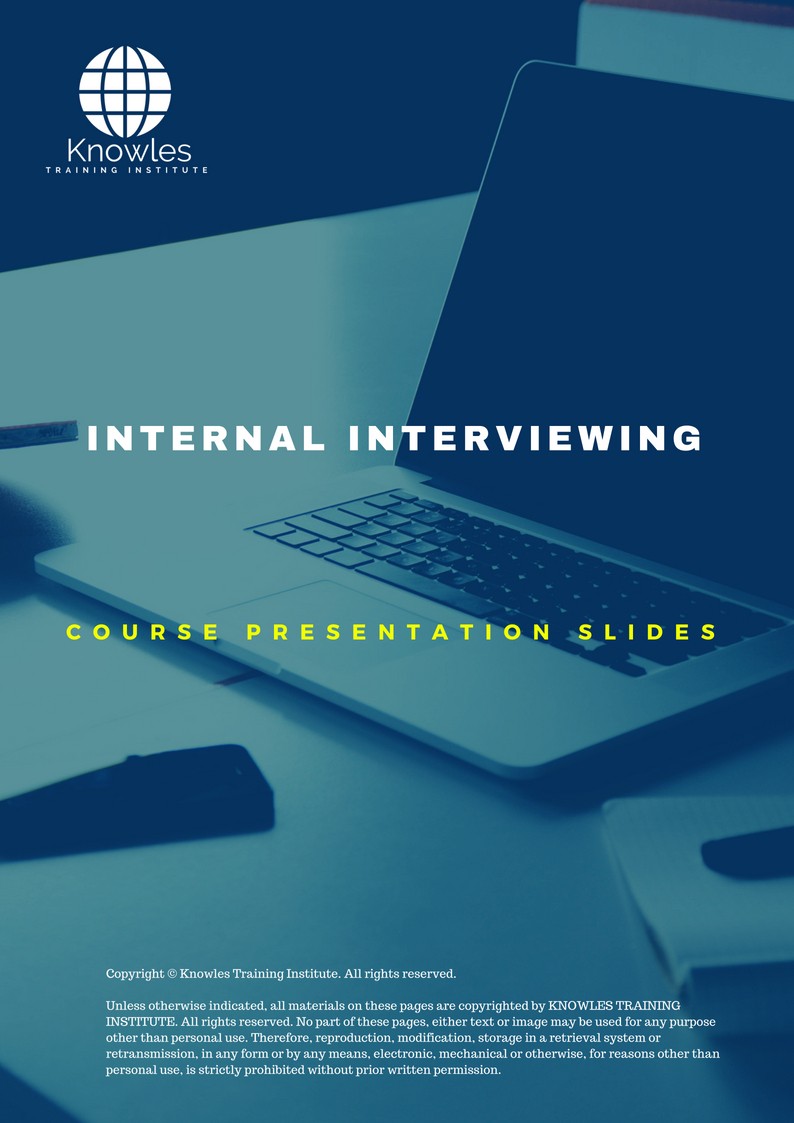 Internal Interviewing Training Course in Kenya Presentation Slide