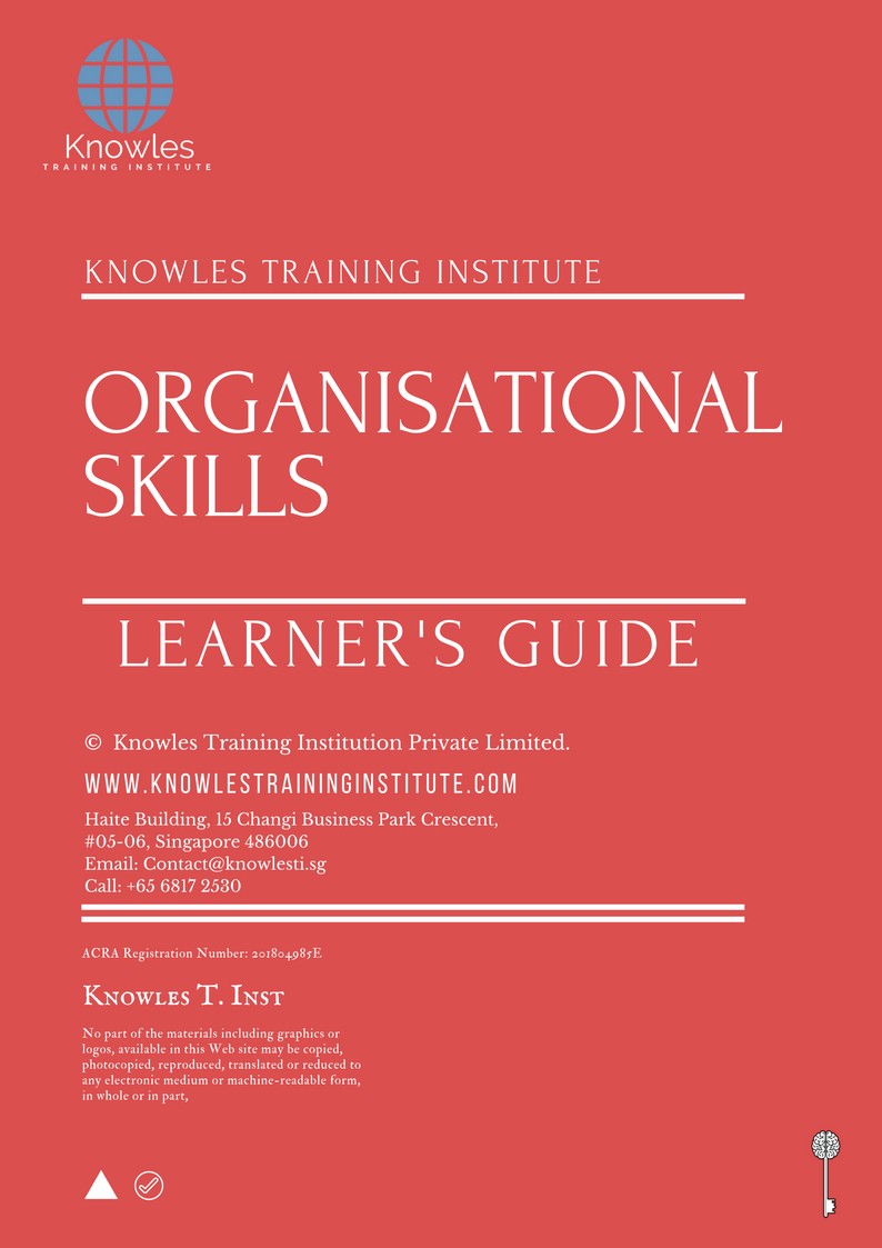 Organisational Skills Training Course in Kenya Learner’s Guide