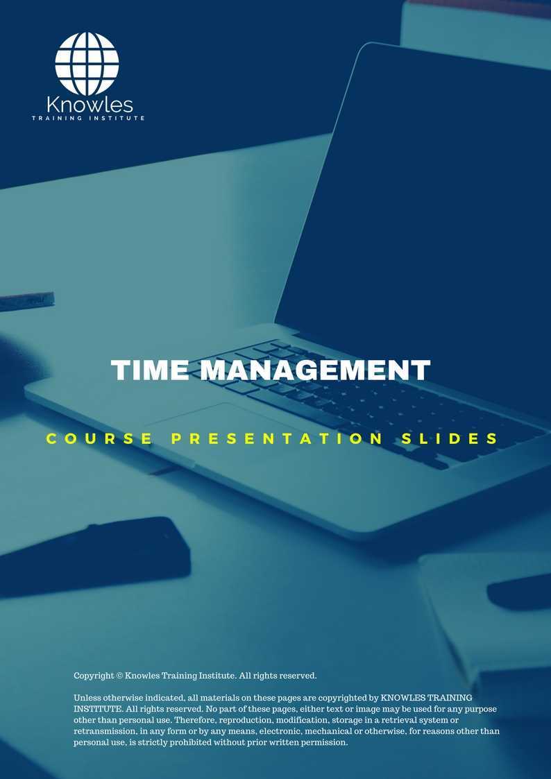Time Management Training Course in Kenya Presentation Slide